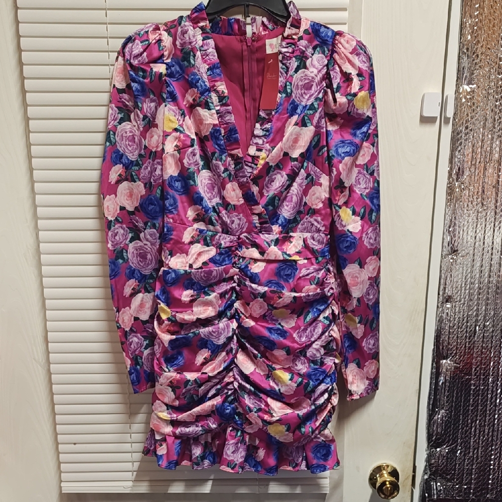 L'ATISTE Pink Floral Dress
